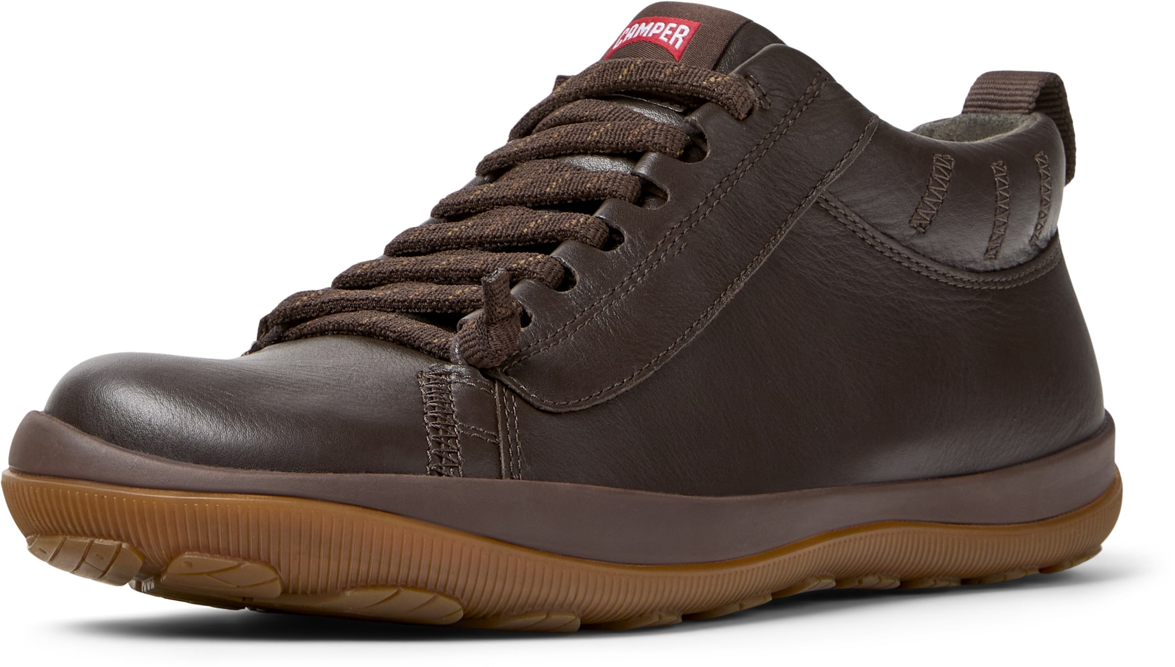 CAMPER Athletic lace-up shoe 'Peu Pista' in Brown: front