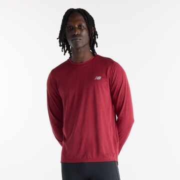 new balance Performance Shirt 'Athletics Long Sleeve' in Red: front