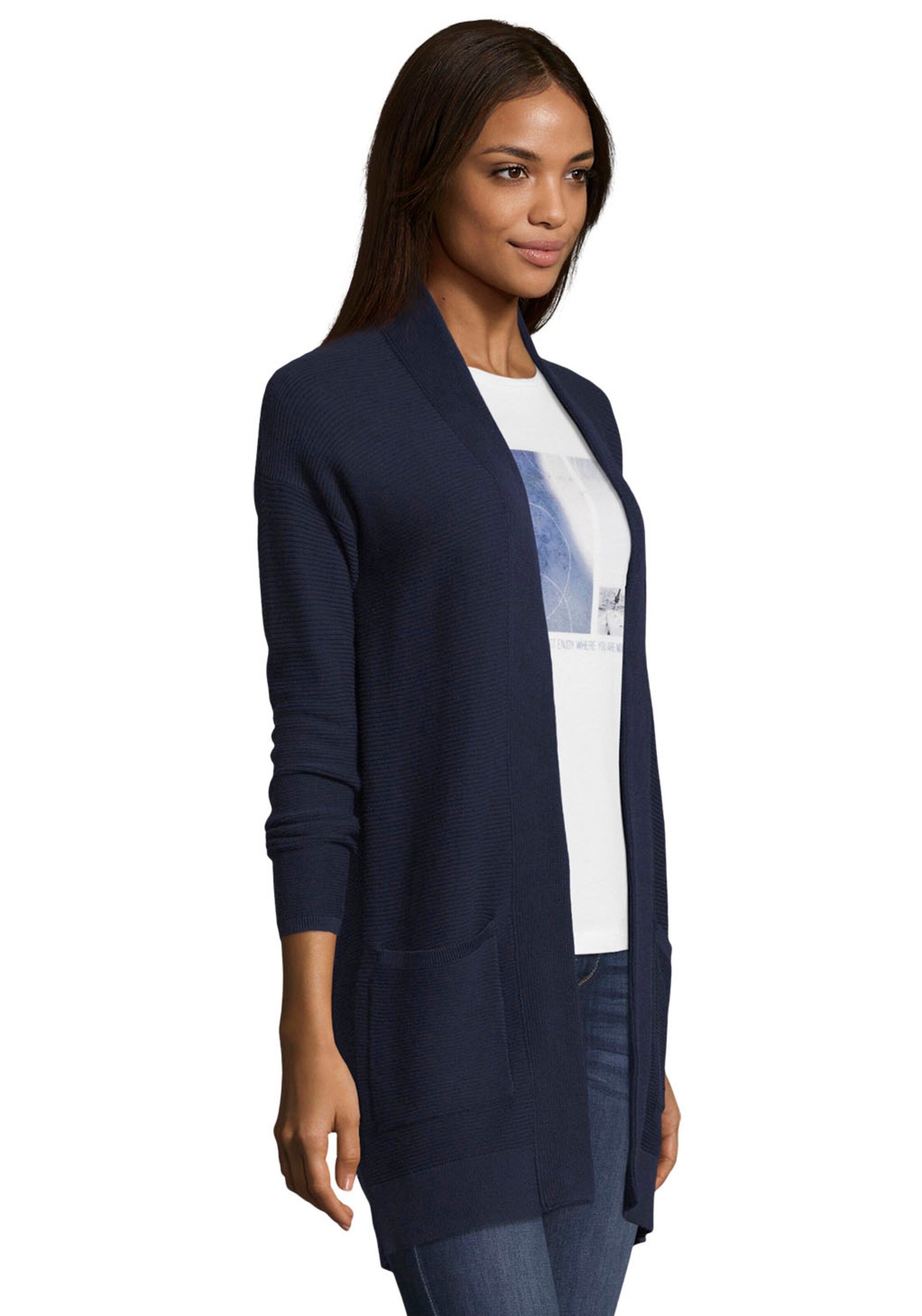 TOM TAILOR Strickjacke 'FM' in Blau