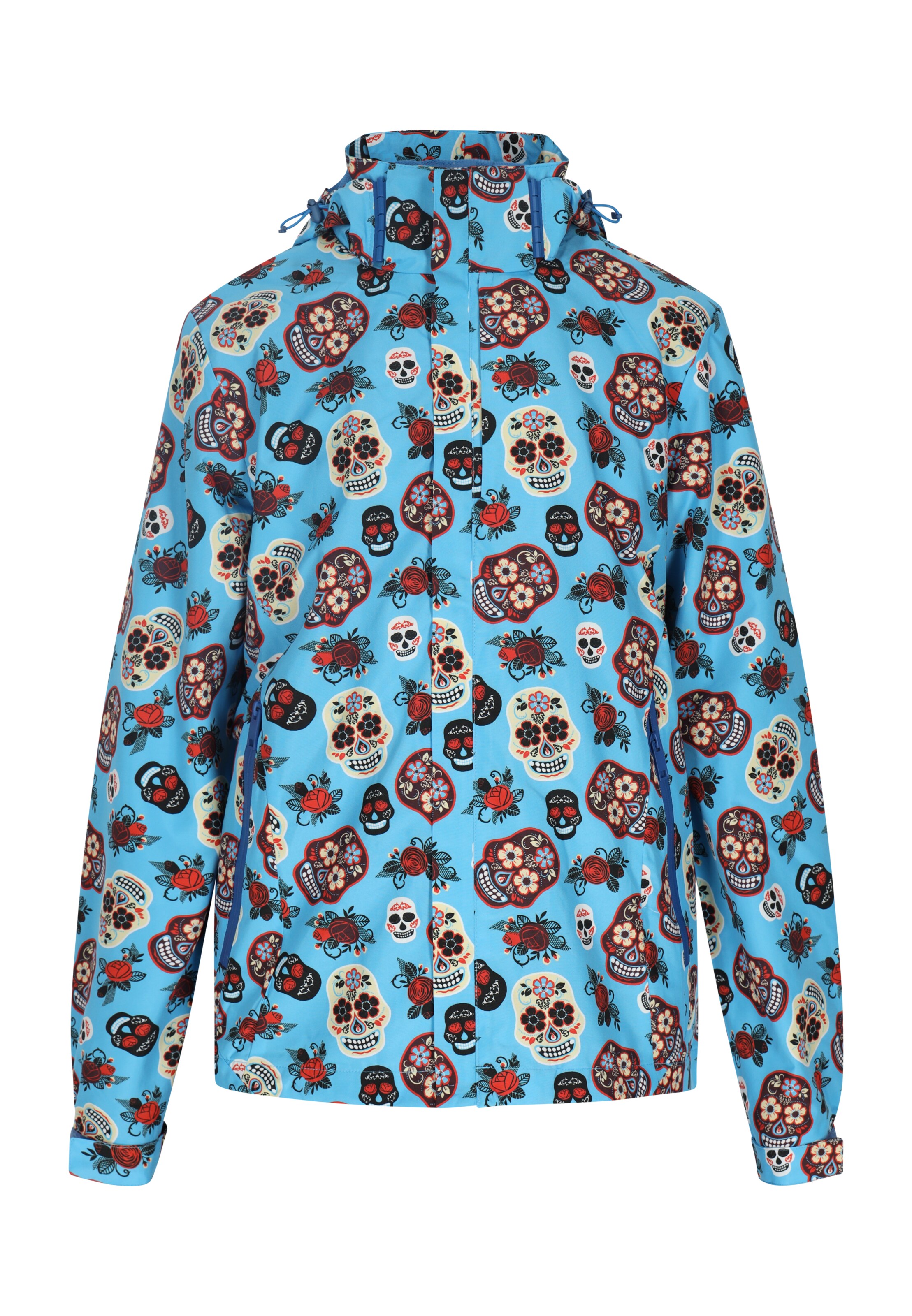 ALEKO - Casaco meia-estação em azul: frente