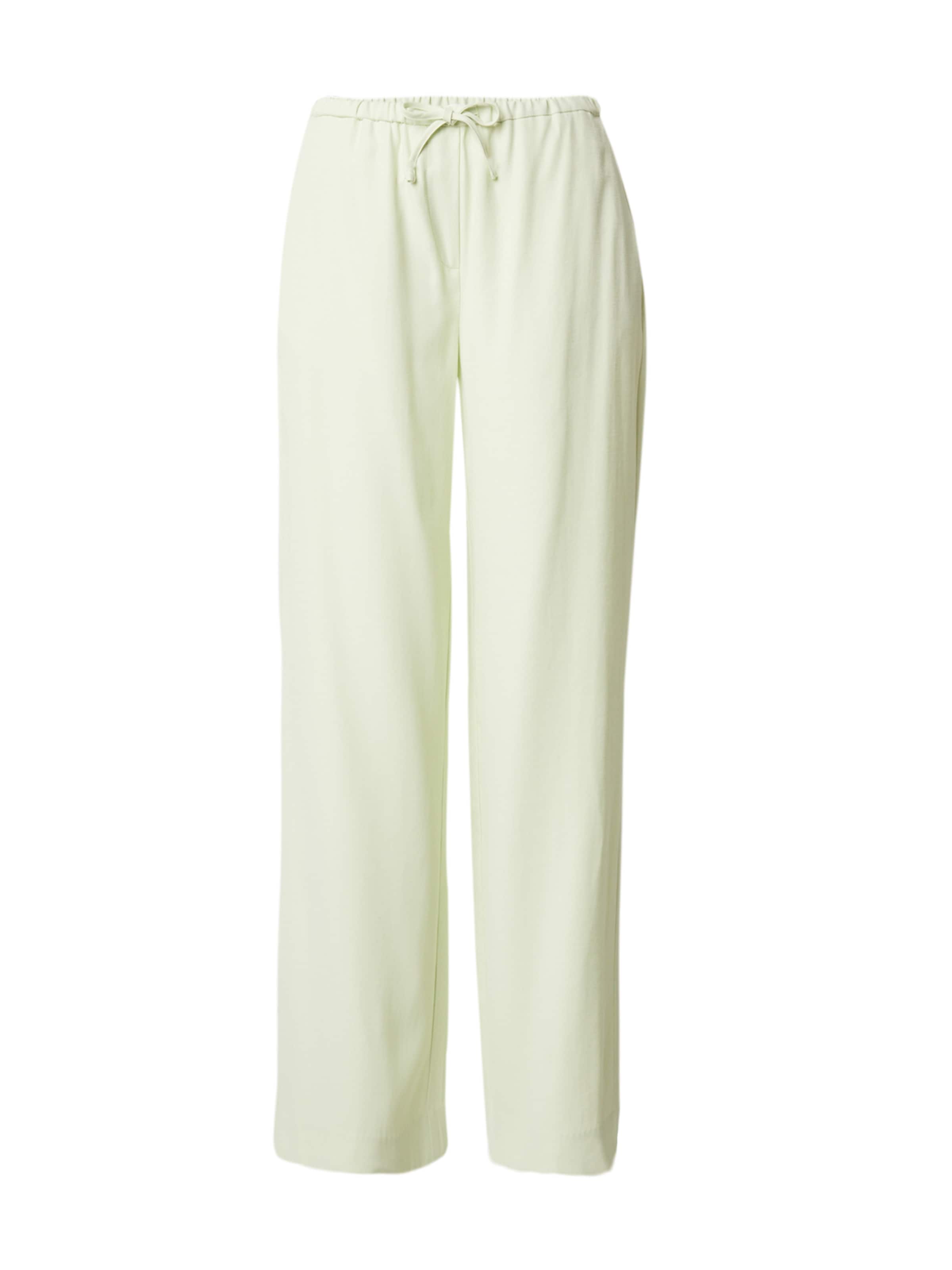 EDITEDWide Leg/ Široke nogavice Hlače 'Bjelle' - zelena boja: prednji dio
