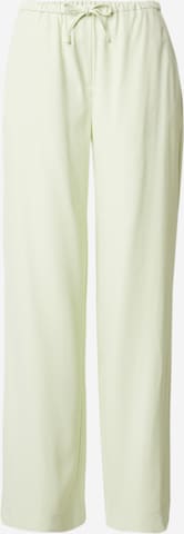 EDITED Szeroka nogawka Spodnie 'Bjelle' w kolorze zielony: przód