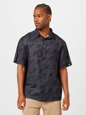 ELLESSE Comfort fit Button Up Shirt 'Capri' in Black: front