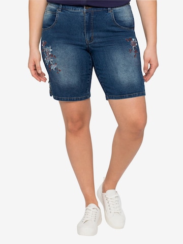 sheego by Joe Browns Slimfit Shorts in Blau: predná strana