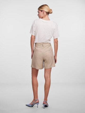 Y.A.S Loose fit Pleat-front trousers 'ISMA' in Beige