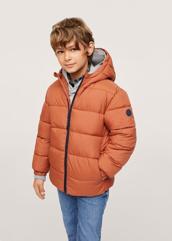 MANGO KIDS Winter Jacket 'America' in Orange: front