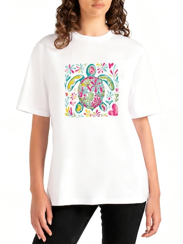 GORHEY Shirt 'Women's Casual Cotton Summer T-Shirt with Sea ​​Turtle Print'‌‌‌‌‌ in Weiß: Vorderseite