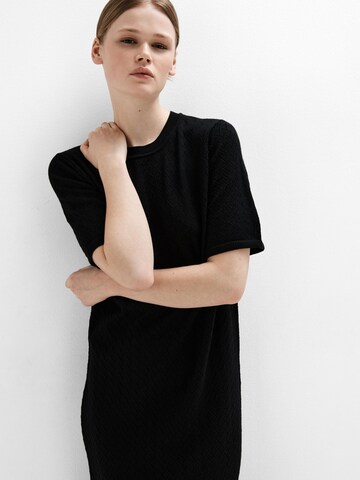 SELECTED Gebreide jurk in Zwart: voorkant