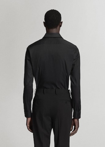 MANGO MAN Super Slim Fit Button Up Shirt 'Emotion' in Black