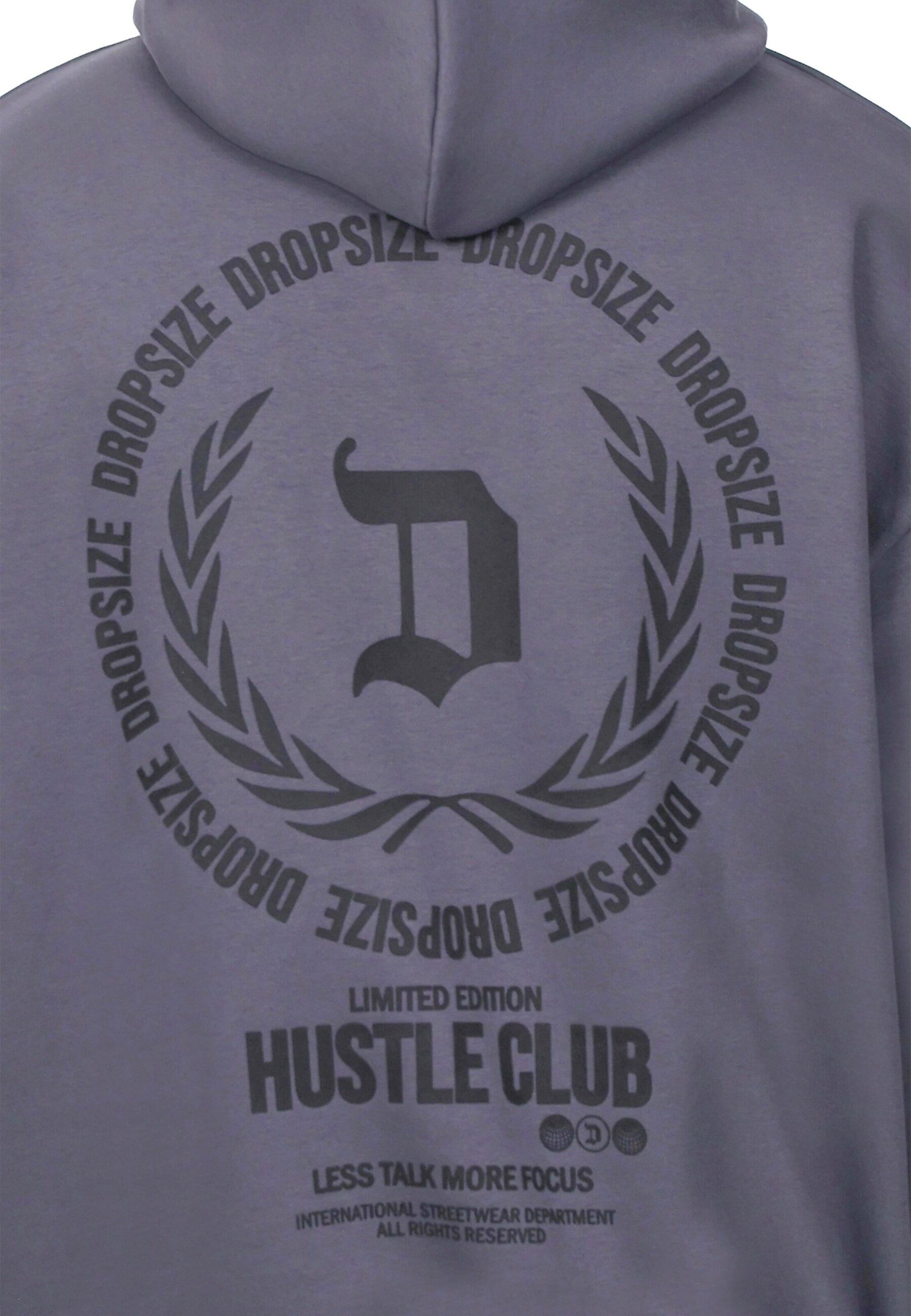 Sweat-shirt 'Hustle Club' Dropsize en gris