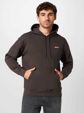 LEVI'S ® Μπλούζα φούτερ 'Relaxed Baby Tab Hoodie' σε μαύρο: μπροστά