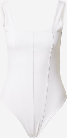 Abercrombie & Fitch Shirt Bodysuit in White: front