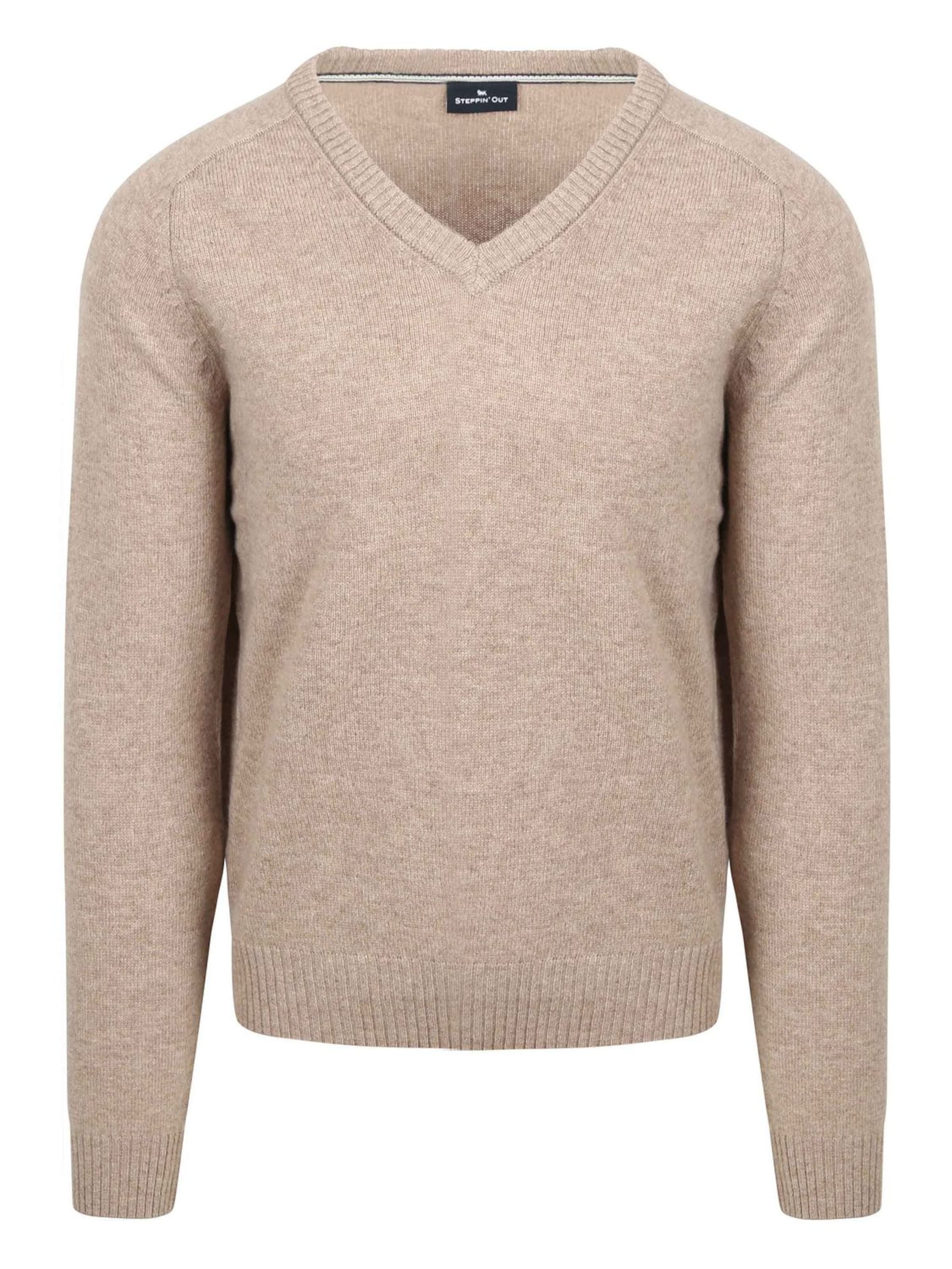 Steppin' out Trui in Beige: voorkant