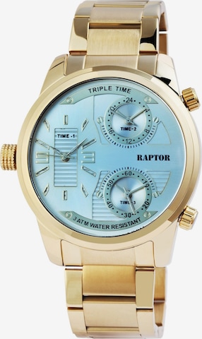 Raptor Analoguhr 'Fox, 5 ATM' in Gold: Vorderseite