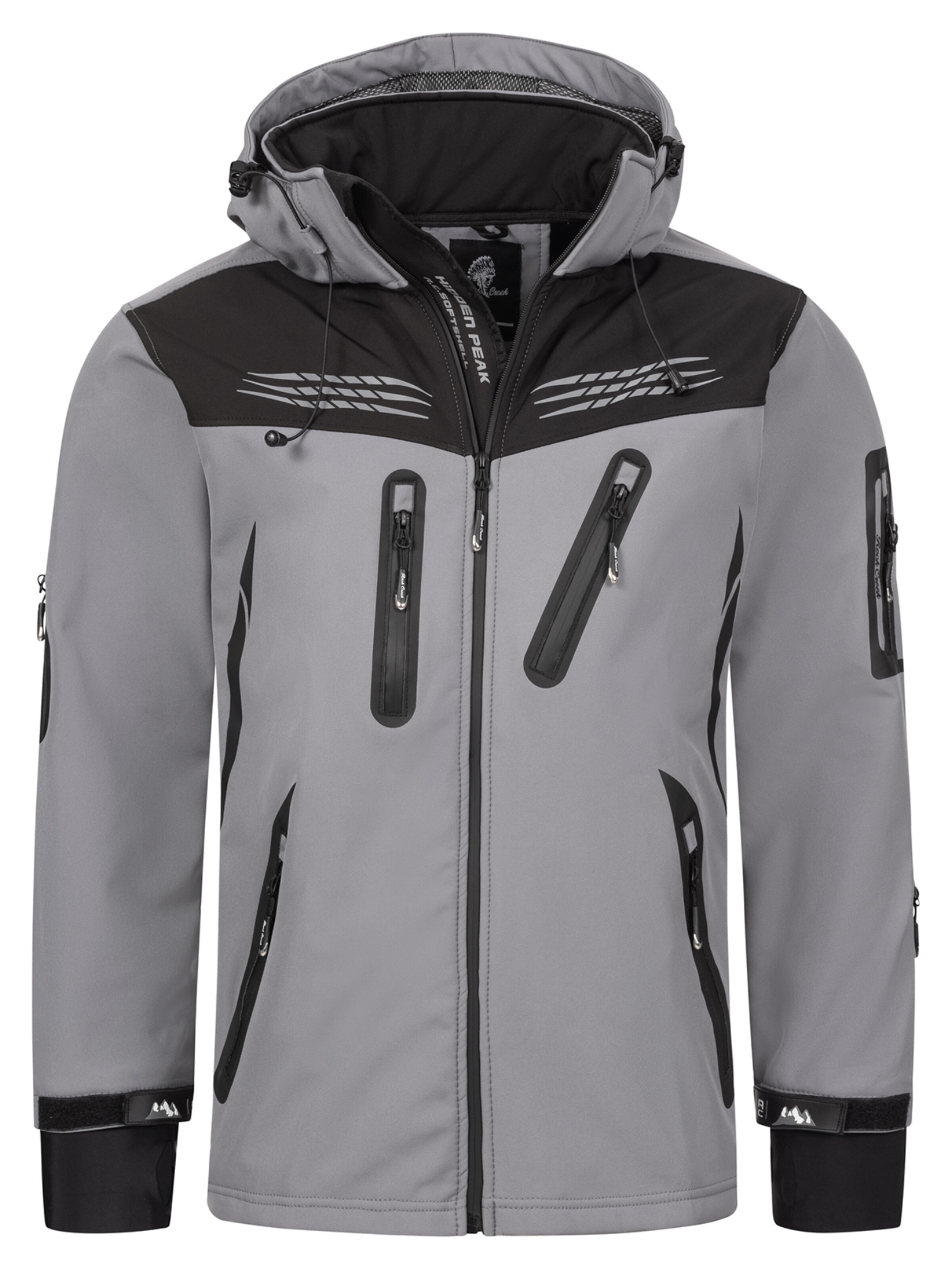Rock Creek Funktionsjacke in Grau: Vorderseite