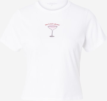 T-shirt 'SKIMMING PINK DRINK' Abercrombie & Fitch en blanc : devant