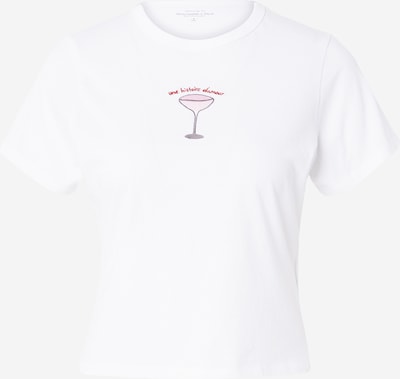 Abercrombie & Fitch T-shirt 'SKIMMING PINK DRINK' en gris foncé / rose / magenta / blanc, Vue avec produit