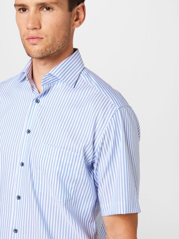 ETERNA Regular fit Button Up Shirt in Blue