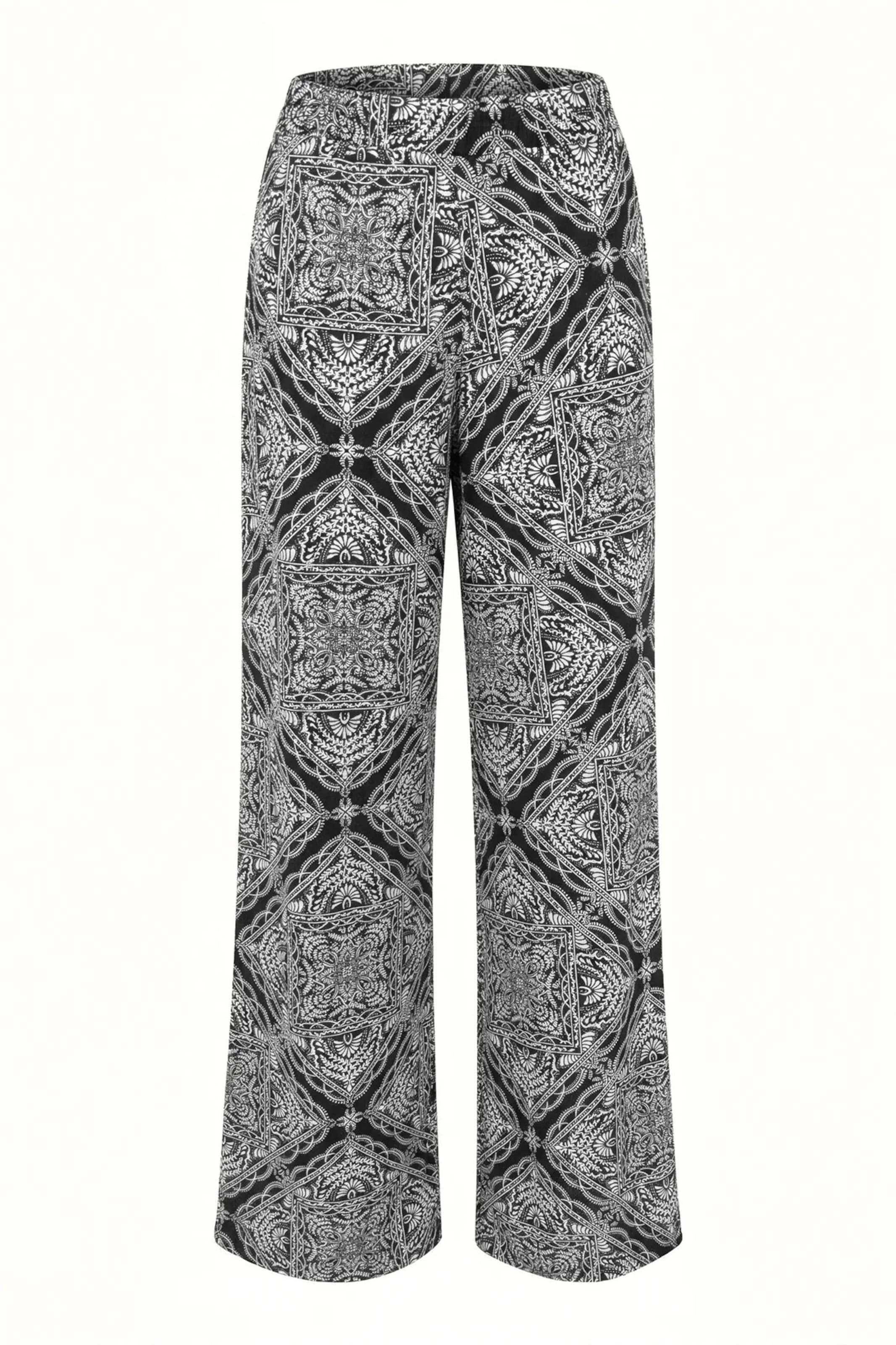 No Matter What Wide Leg Hose in Schwarz: Vorderseite