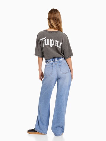 Bershka T-Shirt in Grau