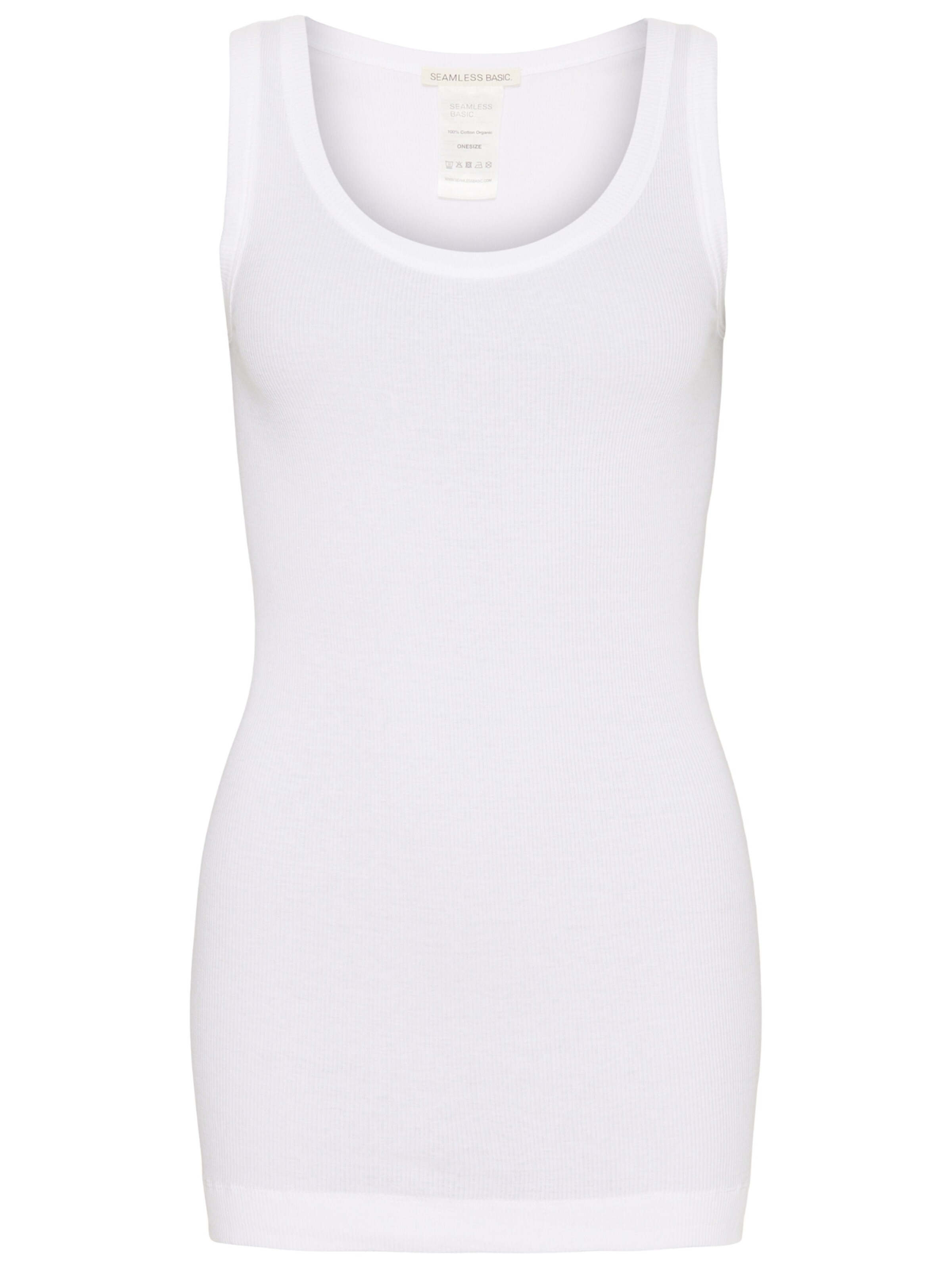 Haut 'Crush' Seamless Basic en blanc : devant