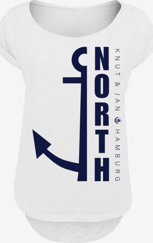 F4NT4STIC Shirt 'North Anker' in Wit: voorkant