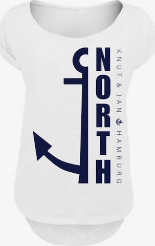 F4NT4STIC Shirt 'North Anker' in Wit: voorkant