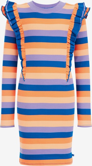 WE Fashion Robe en bleu foncé / violet clair / mandarine / orange clair, Vue avec produit