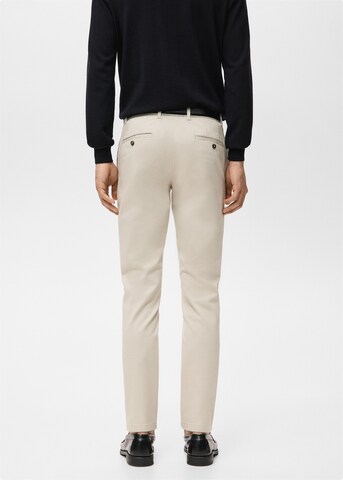 MANGO MAN Slim fit Chino Pants 'Barna' in Beige