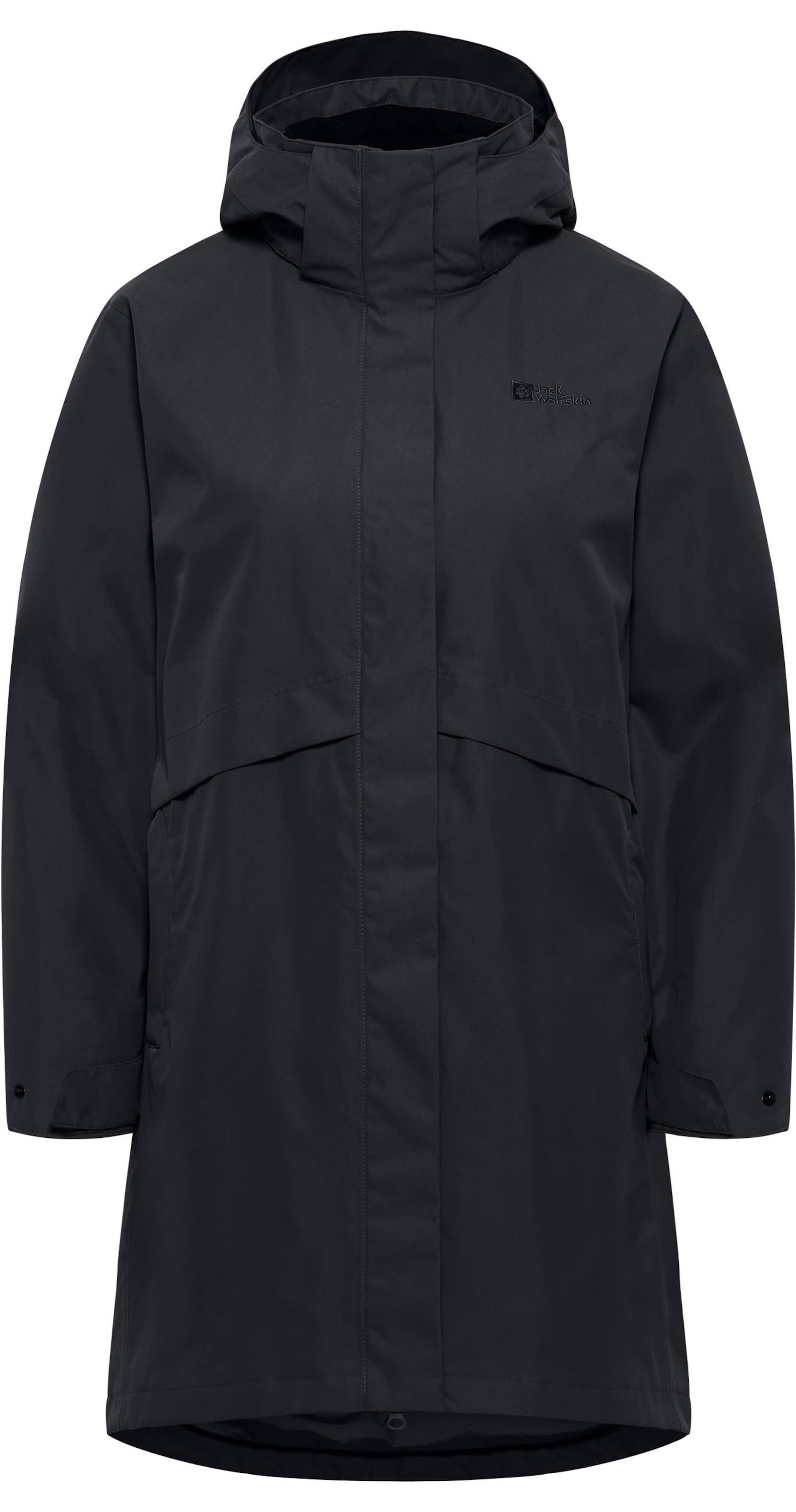 JACK WOLFSKIN Outdoor Jacket in Black: front