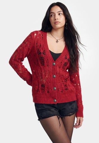 myMo ROCKS Gebreid vest in Rood: voorkant