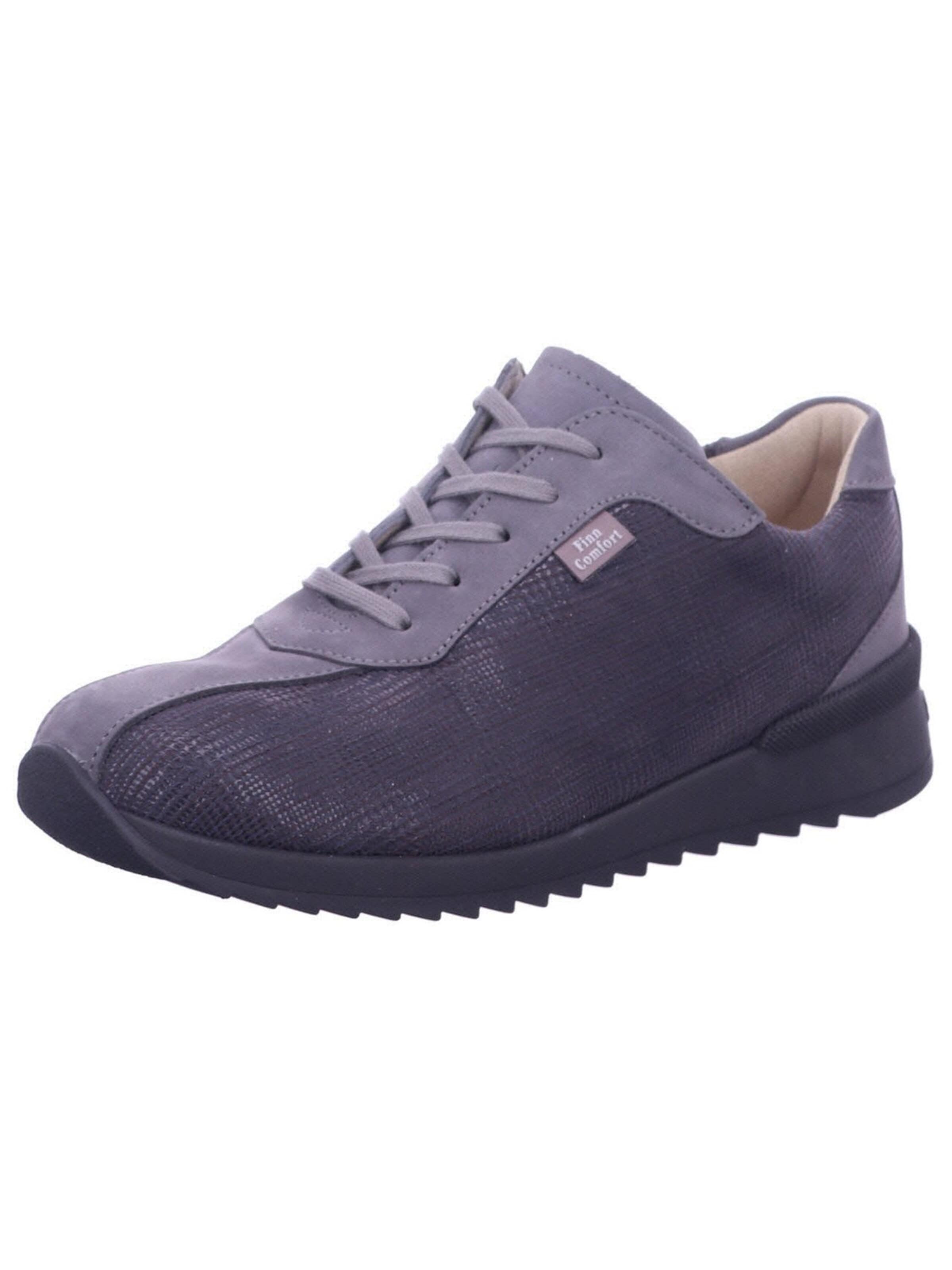 Finn Comfort Låg sneaker 'Komfort Schnürschuh Damen 05059 902217 Leder-Mix in grau' i lila: framsida
