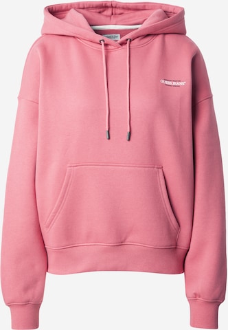 GUESS JEANS Суичър в розово: отпред