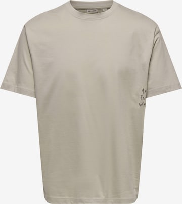 T-Shirt 'ONLY - Heren t-shirt' ONLY en beige : devant