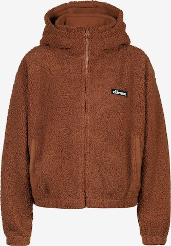ELLESSE Sweatjacke 'Sartoria' in Braun: Vorderseite