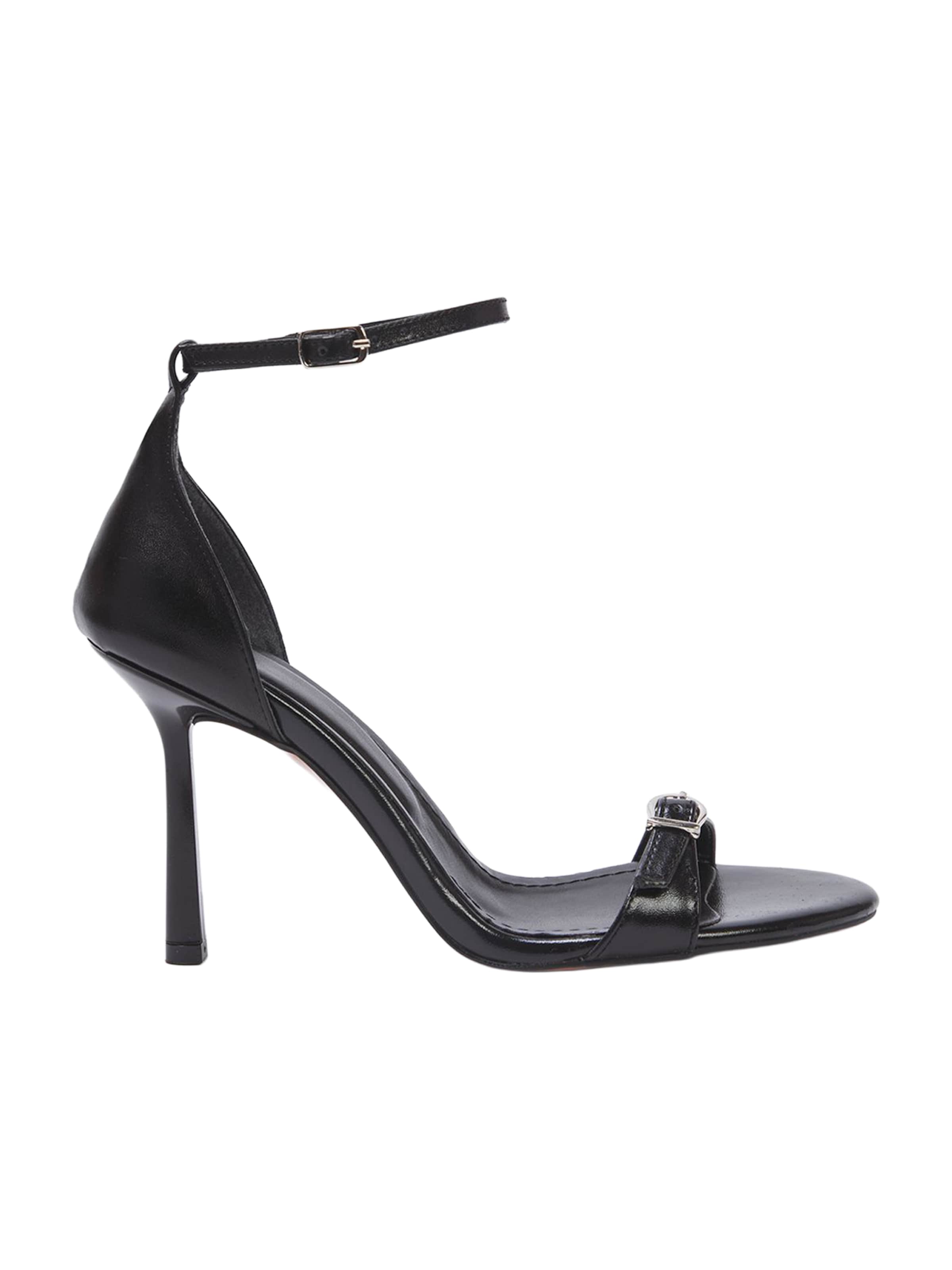 Trendyol - Sandalias con hebilla en negro: frente