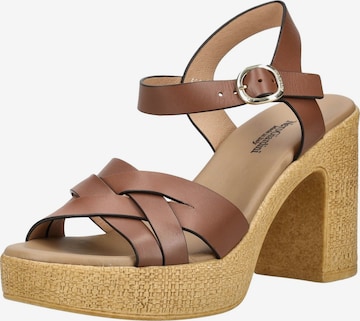 Sandales Nero Giardini en marron : devant