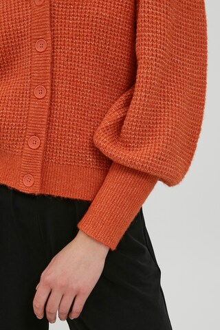 ICHI Knit cardigan 'DUSTY' in Orange