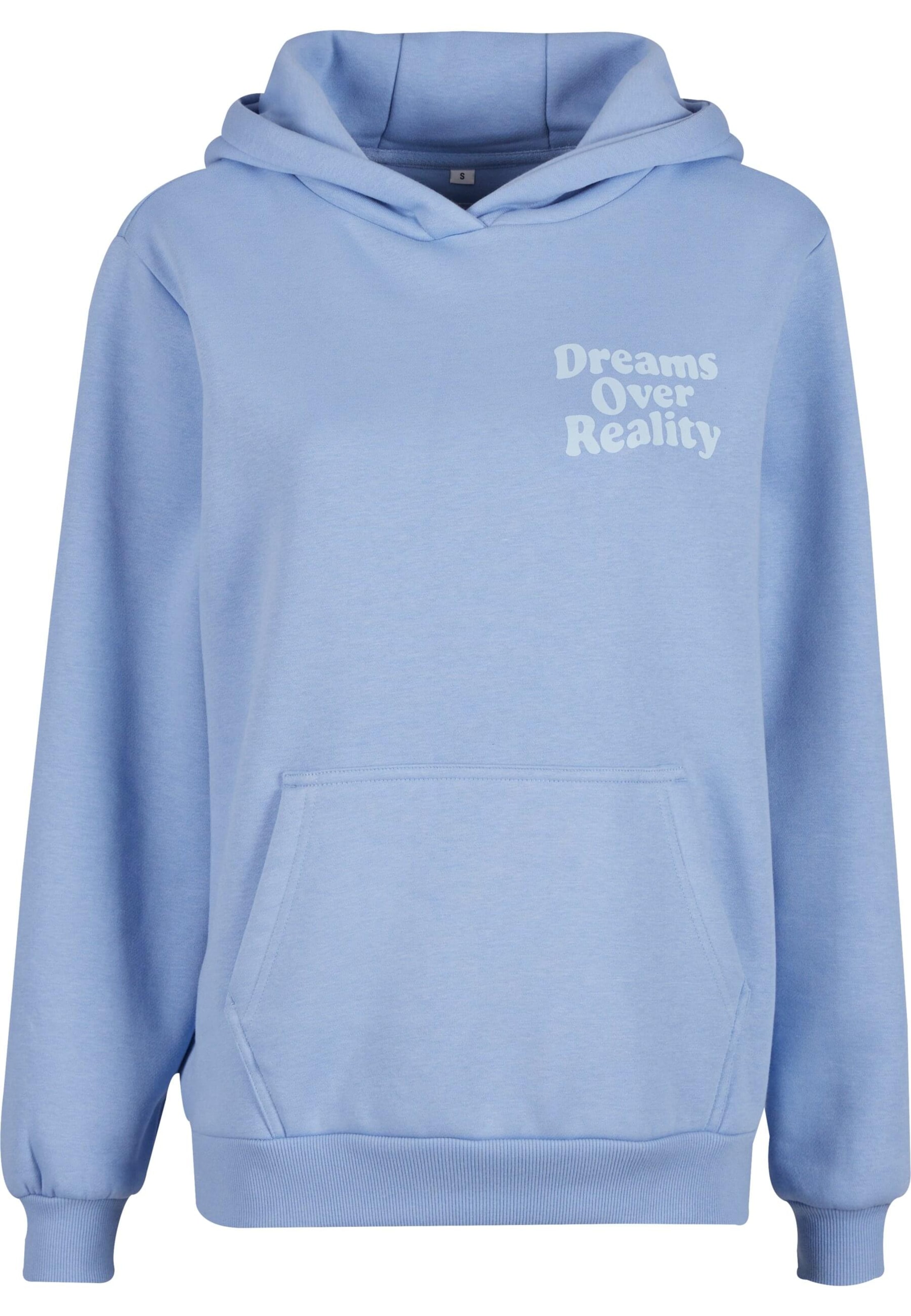 Miss Tee Sweatshirt 'Dreams Over Reality' i blå: forside
