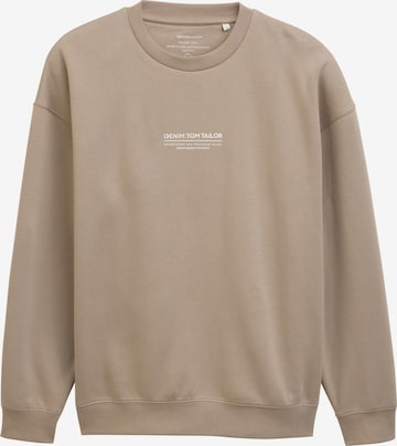 Sweat-shirt TOM TAILOR DENIM en marron : devant