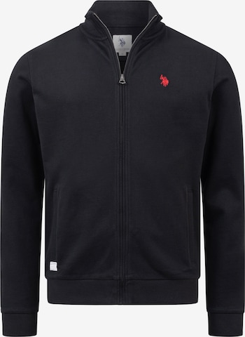 U.S. POLO ASSN. Sweatvest in Zwart: voorkant
