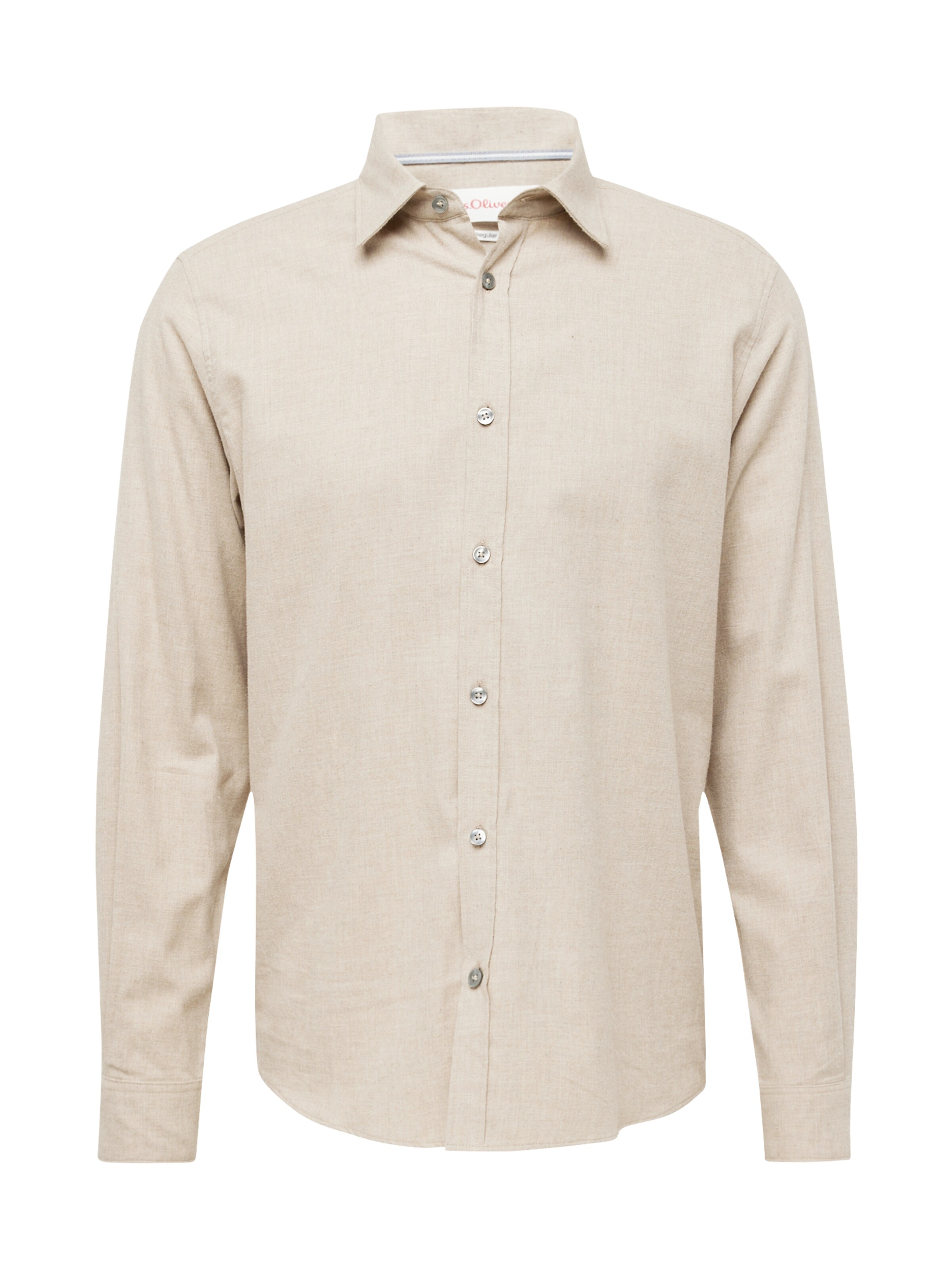 s.Oliver Hemd in Beige: Vorderseite