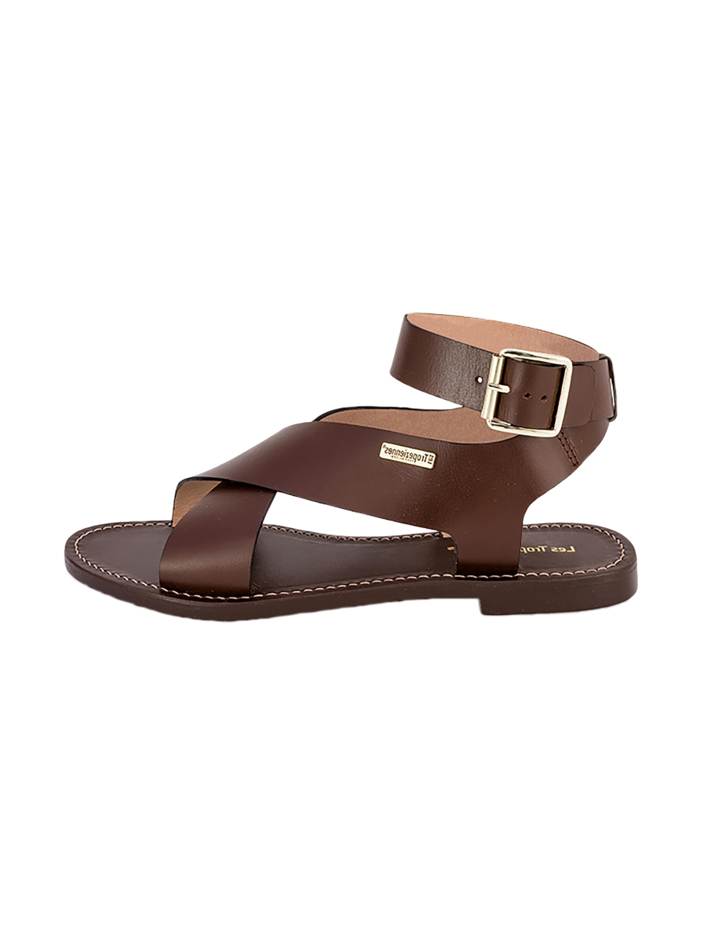 Les Tropéziennes - Sandalias 'Ledersandalen Les Haglaett' en marrón: frente