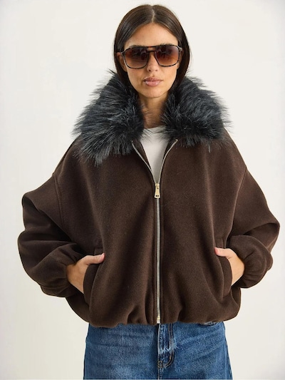 Bianco Lucci Veste mi-saison en moka, Vue avec produit