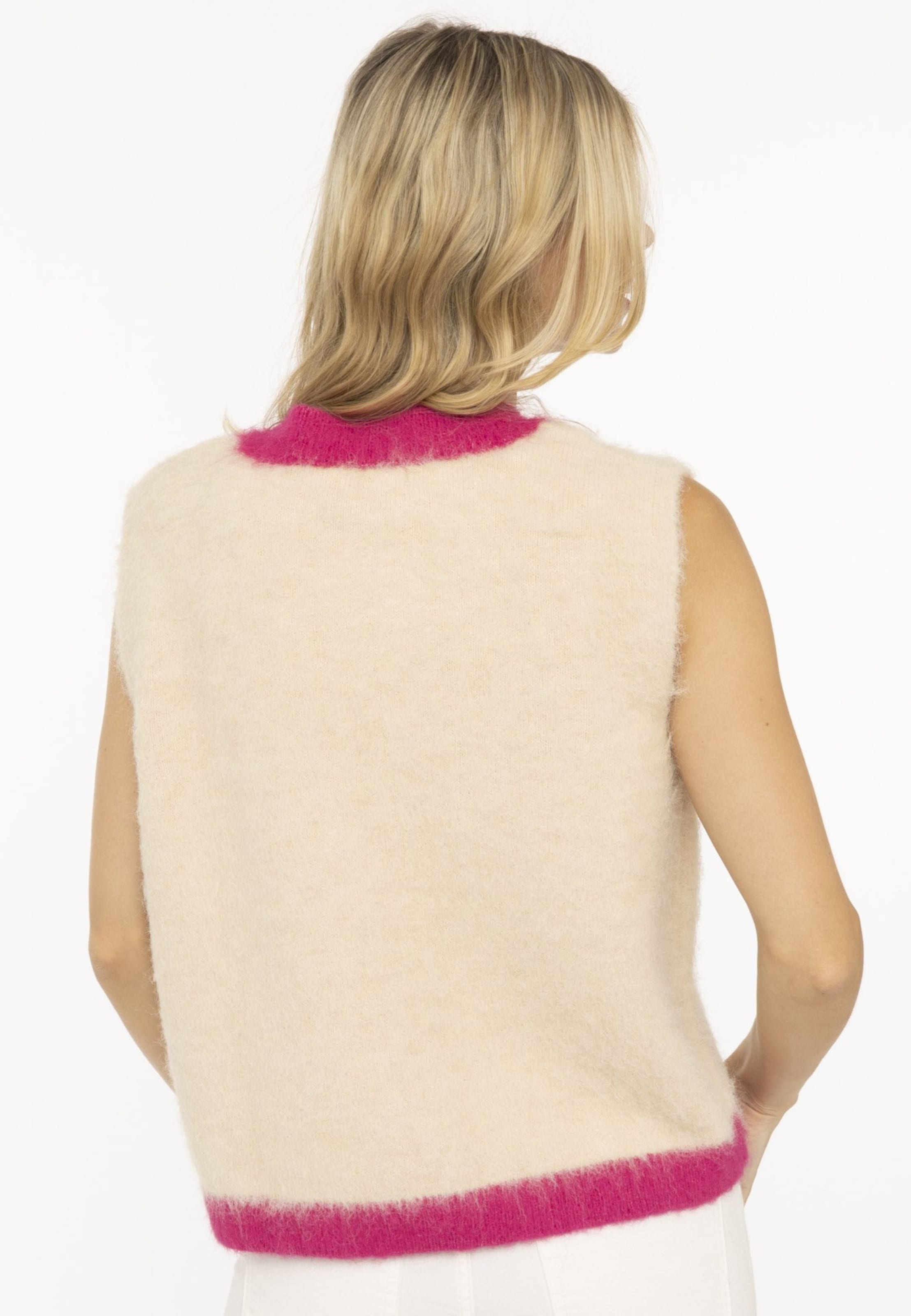 Gilet Zwillingsherz en beige : derrière