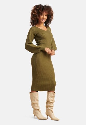 Smashed Lemon Knitted dress in Green