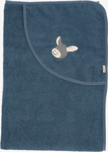 STERNTALER Serviette de douche en bleu foncé / gris / blanc, Vue avec produit