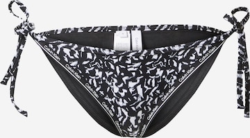 Slip costum de baie de la Calvin Klein Swimwear pe negru: față