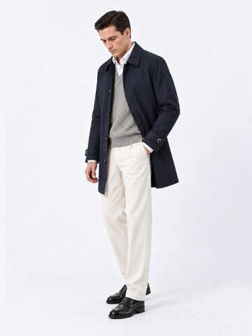 ALLTHEMEN Between-Seasons Coat 'Nebel' in Blue