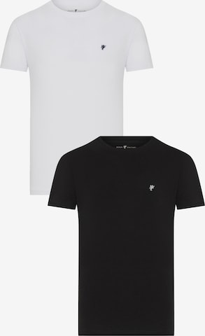 DENIM CULTURE Тениска 'GAETANO ' в черно: отпред